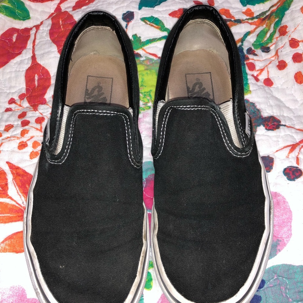 Black Slip On Vans